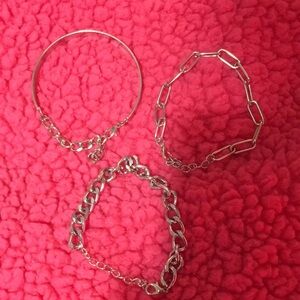 Elegant Silver Bracelet Set